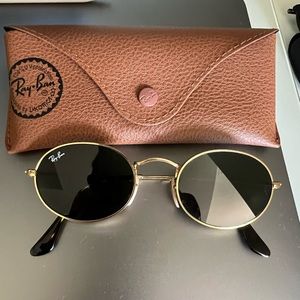 Ray-ban Oval Flat Sunglasses - Gold & Green Classic - Brand New